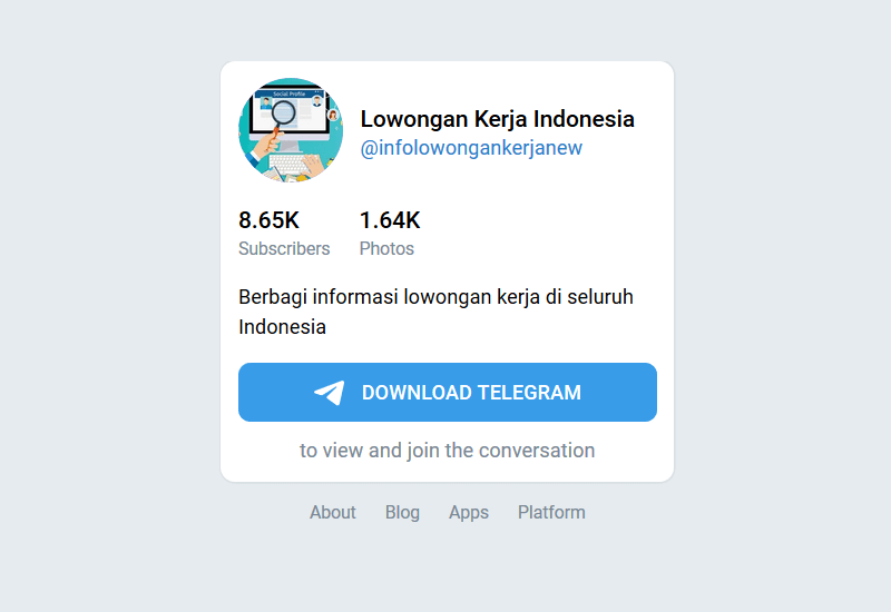 Pengertian Channel Telegram Lowongan Kerja